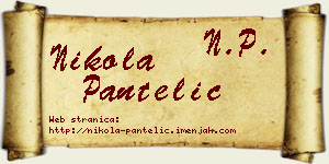Nikola Pantelić vizit kartica